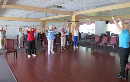 Cours de mise en forme en groupe